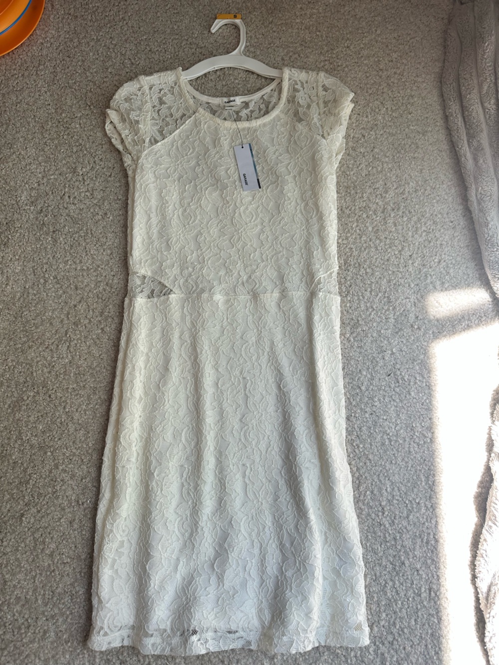 Garage Ivory Lace Midi Dress
